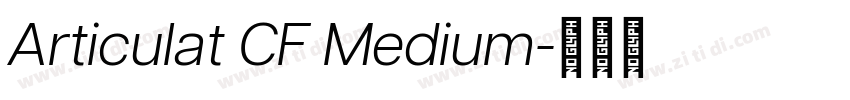 Articulat CF Medium字体转换